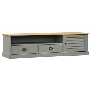 vidaXL TV Cabinet "VIGO" Grey 156x40x40 cm Solid Wood Pine