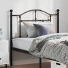 vidaXL Metal Replace Headboard Black 100 cm