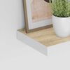 vidaXL Floating Wall Shelves 2 pcs Oak and White 50x23x3.8 cm MDF