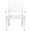vidaXL Garden Dining Set 5 pcs White Aluminium