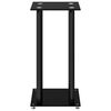vidaXL Speaker Stands 2 pcs Black Tempered Glass 4 Pillars Design