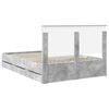 vidaXL Bed Frame with Drawer Concrete Grey 140 x 200 cm Engineer Wood