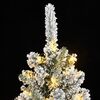 vidaXL Artificial Christmas Tree 300 LEDs and Flocked Snow 240 cm
