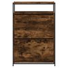 vidaXL Shoe Cabinet Smoked Oak 75x34x112 Engineered Wood