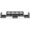 vidaXL 7 Piece Garden Lounge Set Black Solid Pinewood
