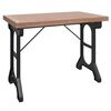 vidaXL Dining Table | Brown and black | Solid fir wood, Iron | 110 x 65 x 82 cm