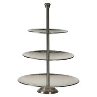 Excellent Houseware 3-tier Serving Stand 36.5 cm Stainless Steel