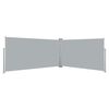 vidaXL Retractable Side Awning 160x600 cm Grey
