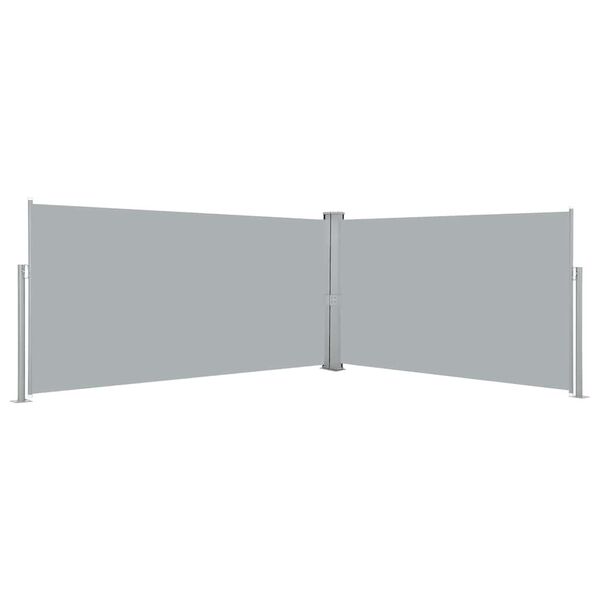 vidaXL Retractable Side Awning 160x600 cm Grey