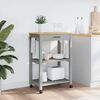 vidaXL Kitchen Trolley MONZA 60x40x88.5 cm Solid Wood Pine