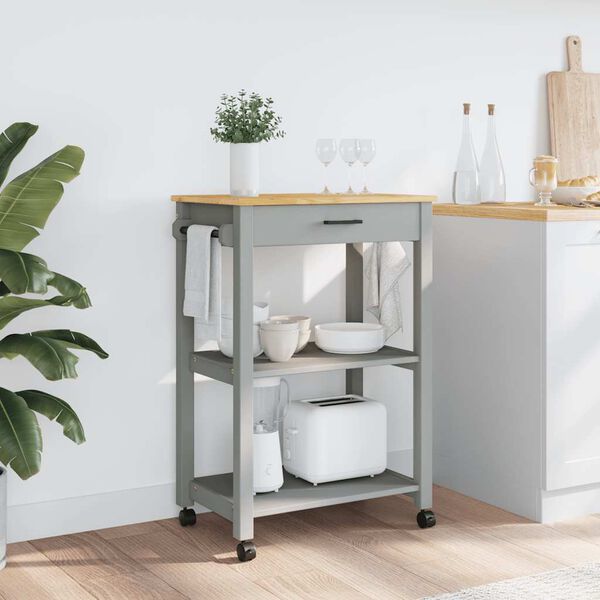 vidaXL Kitchen Trolley MONZA 60x40x88.5 cm Solid Wood Pine