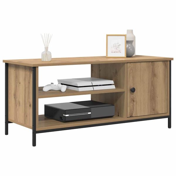 vidaXL TV Cabinet Artisan Oak 100 x 40 x 45 cm Engineered Wood