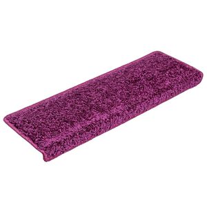 vidaXL Stair Mats 15 pcs 65x21x4 cm Violet Rectangular Edge