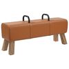vidaXL Bench Brown 110 x 30 x 45 cm Real Leather