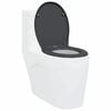 vidaXL Toilet Seat Anthracite 47 x 37 x 4 cm Duroplast