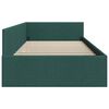 vidaXL Corner Bed Frame Dark Green 90 cm x 200 cm Velvet