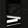 vidaXL TV Cabinet with LED Black Oak 165 x 34 x 40 cm Engineered Wood