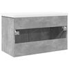vidaXL Bathroom Sink Cabinet with Built-in Basin Concrete Grey