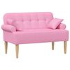 vidaXL Loveseat with Button Tufted Pink 120 x 65 x 79 cm Fabric