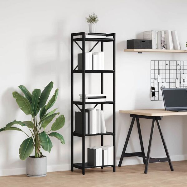 vidaXL Bookshelf Black Oak 40 x 30 x 155 cm Engineered Wood