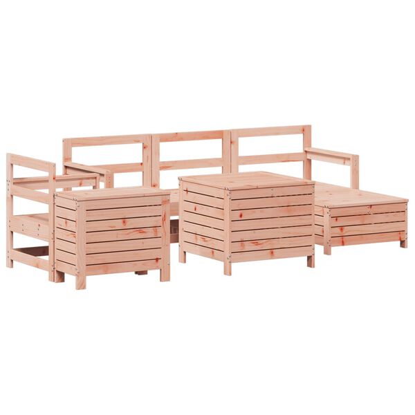 vidaXL 7 Piece Garden Sofa Set Solid Wood Douglas Fir