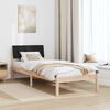 vidaXL Bed frame Brown and black 80 x 200 cm Solid pine wood