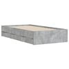 vidaXL Bed Frame with Drawers without Mattress Concrete Grey 90x190 cm Single