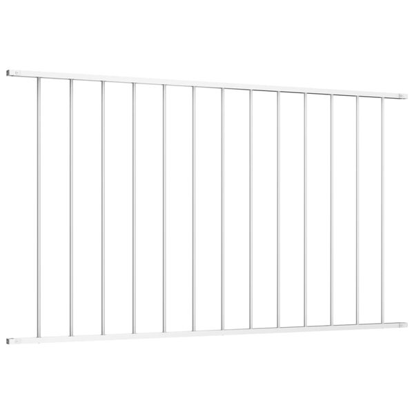 vidaXL Fence Panel Powder-coated Steel 1.7x1 m White
