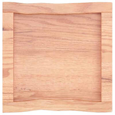 vidaXL Table Top Light Brown 40x40x(2-4) cm Treated Solid Wood Live Edge