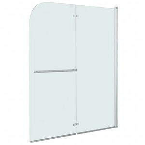 vidaXL Folding Shower Enclosure 2 Panels ESG 95x140 cm