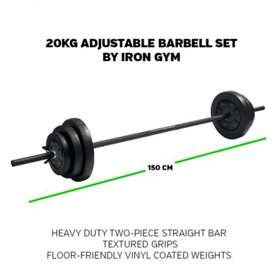 Iron Gym Adjustable Barbell Set 20 kg IRG034