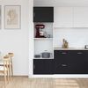 vidaXL Hanging Cabinet Black Oak 60 x 57 x 207 cm Engineered Wood