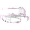 vidaXL Pull-out Day Bed without Mattress Grey 2x(90x200) cm