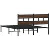 vidaXL Bed Frame without Mattress with Headboard Brown Oak 160x200 cm