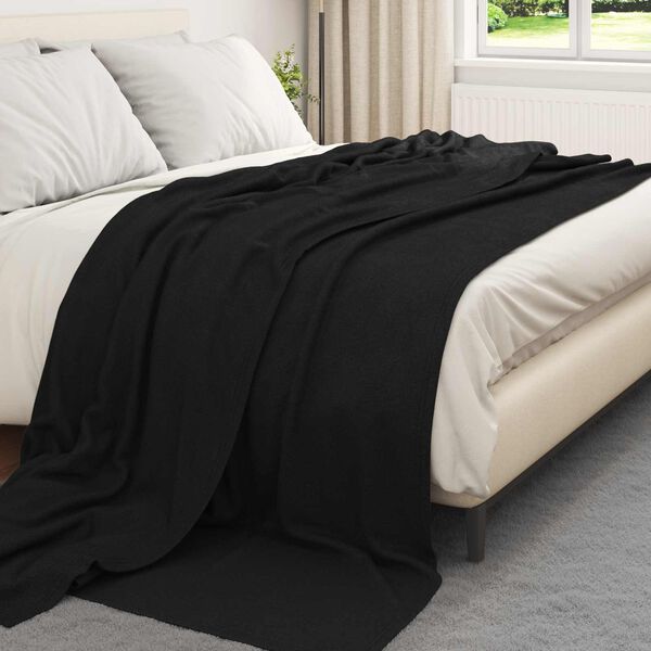 vidaXL Throw Blankets 6 pcs Black 240 x 220 cm Fleece