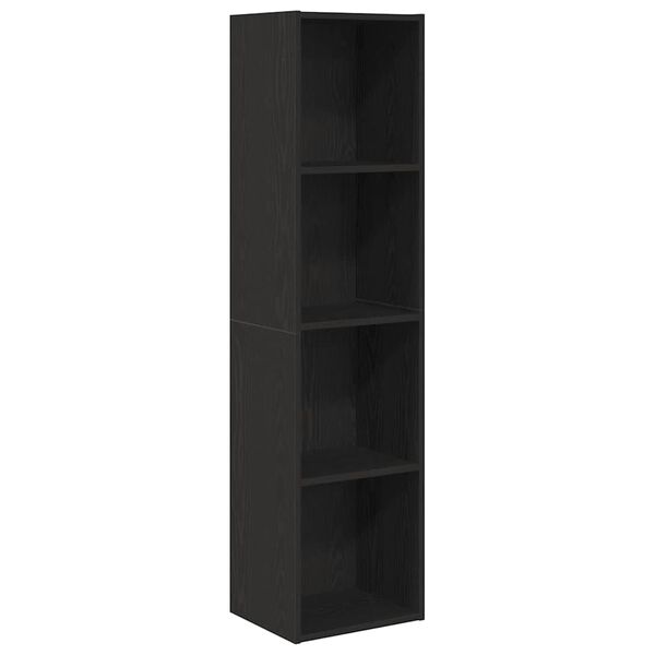 vidaXL Book Cabinet Black Oak 143 x 30 x 36 cm Engineered Wood