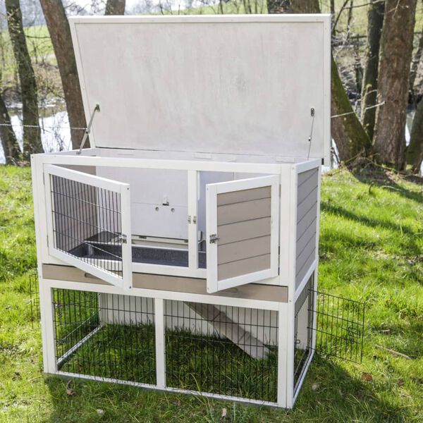 Kerbl Rodent House with Metal Bottom Lucky White 115x65x100 cm