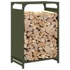 vidaXL Firewood Rack Olive Green 44x28x65 cm Cold-rolled steel