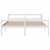 vidaXL Senior Bed with Headboard without Mattress White 200x200 cm