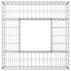 vidaXL Gabion Raised Bed Silver 80 x 80 x 20 cm Galvanised Steel