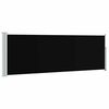 vidaXL Patio Retractable Side Awning 100x314 cm Black