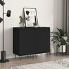 vidaXL Sideboards 2 pcs Black 40x35x70 cm Engineered Wood