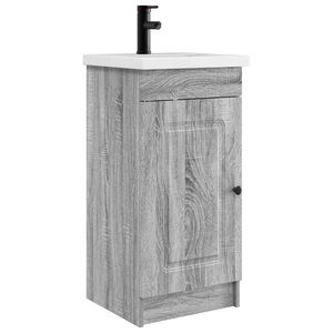 vidaXL Bathroom Vanity with Sink Grey Sonoma 42 x 40 x 84.5 cm