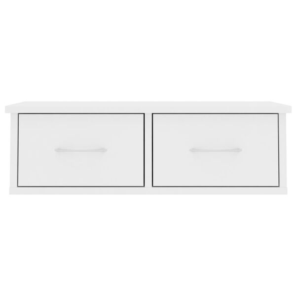 vidaXL Wall-mounted Drawer Shelf White 60x26x18.5 cm Engineered Wood