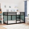 vidaXL Bunk Bed without Mattress Black 90x190 cm Single Solid Wood Pine