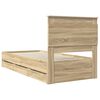 vidaXL Bed Frame with Drawer Sonoma Oak 90 x 190 cm Engineer Wood