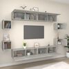 vidaXL 8 Piece TV Cabinet Set Concrete Grey Engineered Wood