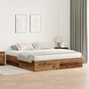vidaXL Storage Bed Frame Old Wood 200 x 200 cm Engineered Wood