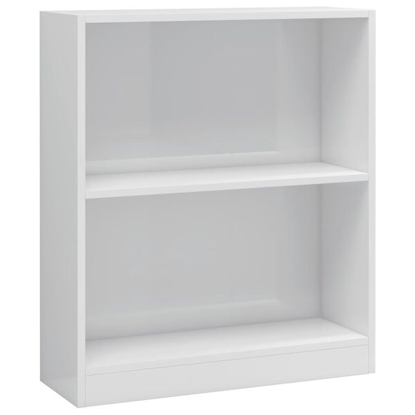 vidaXL Bookshelf High Gloss White 60x24x76 cm Engineered Wood