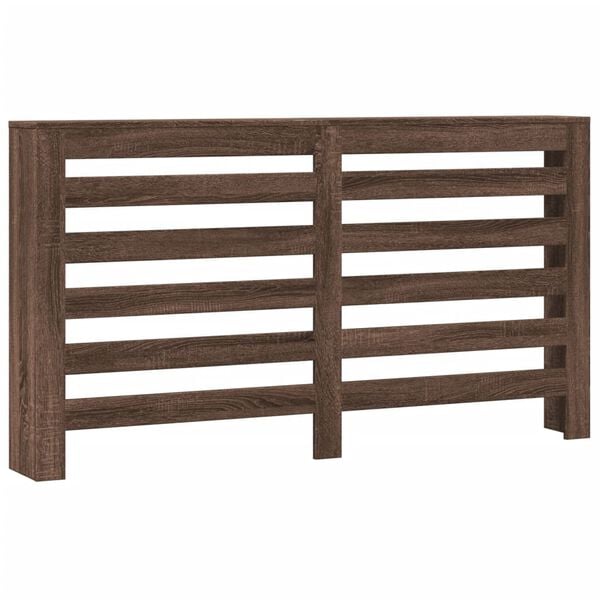 vidaXL Radiator Cover Brown Oak 149x20x82 cm Engineered Wood